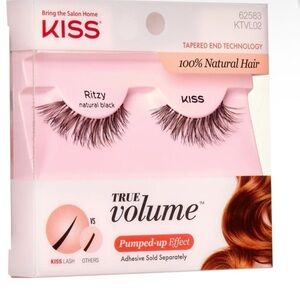 Kiss True (Lot of 2) Volume Lashes - Natural Plump Up Effect 100% Natural Hair